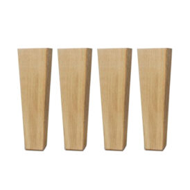 Fyrkantiga konade sängben - oljad ek, 23 cm