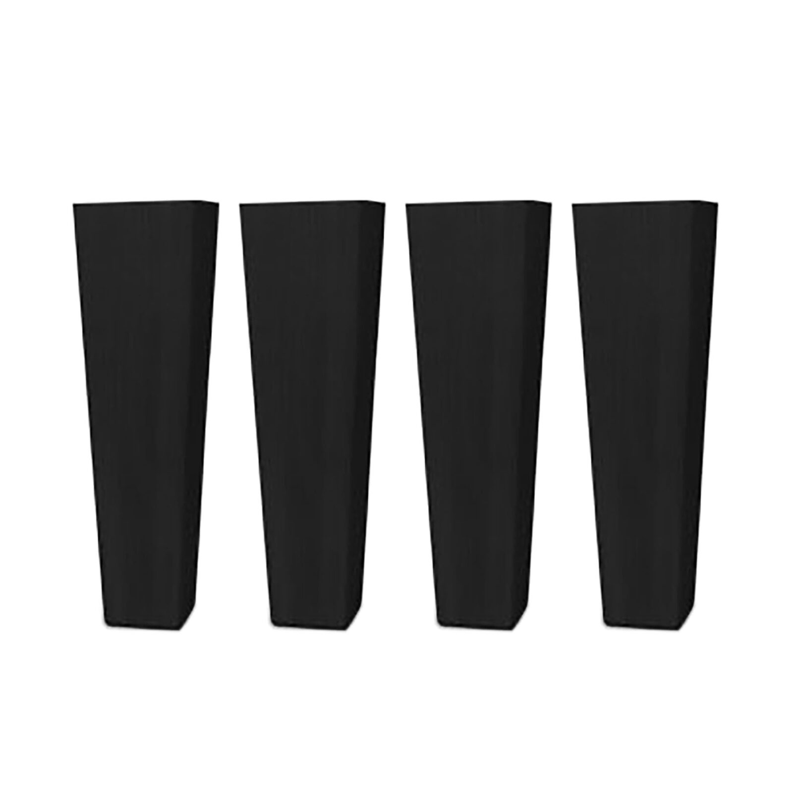 Fyrkantiga konade sängben - svartbetsad ek, 23 cm