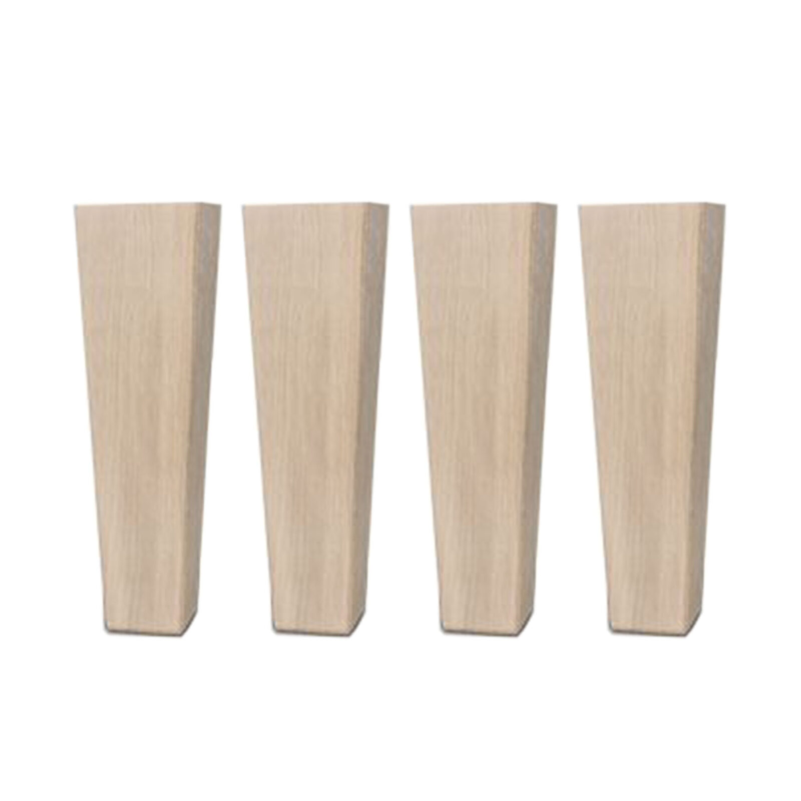 Fyrkantiga konade sängben - whitewash ek, 23 cm