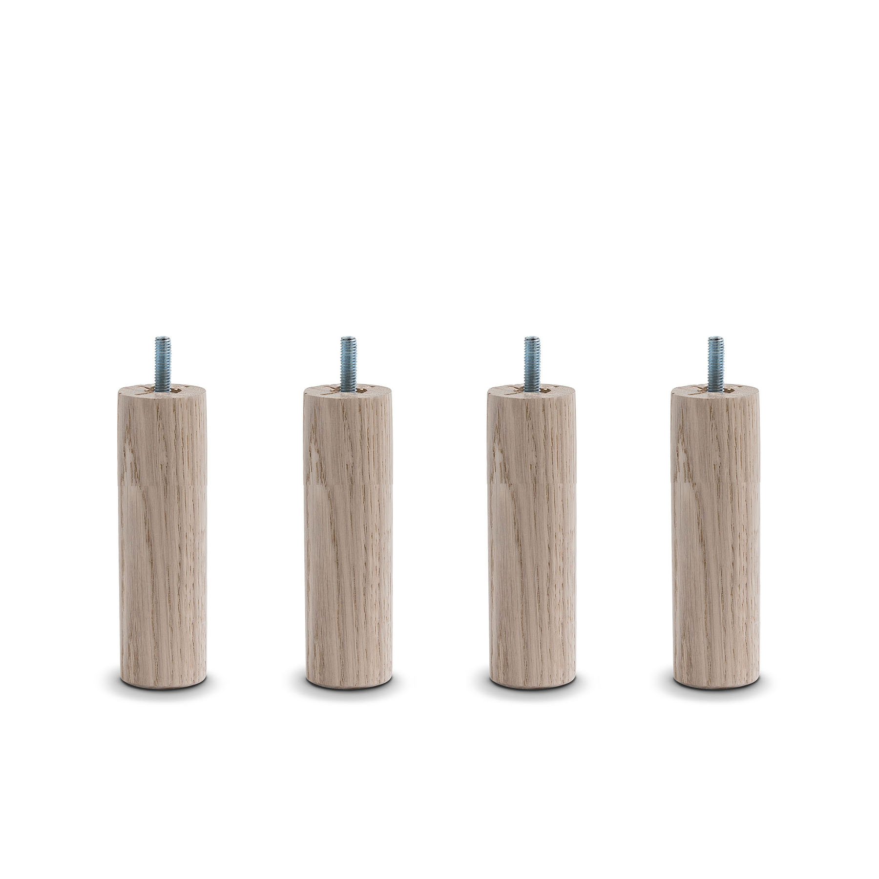 Product Image for Runda smala sängben i vitlaserad ek