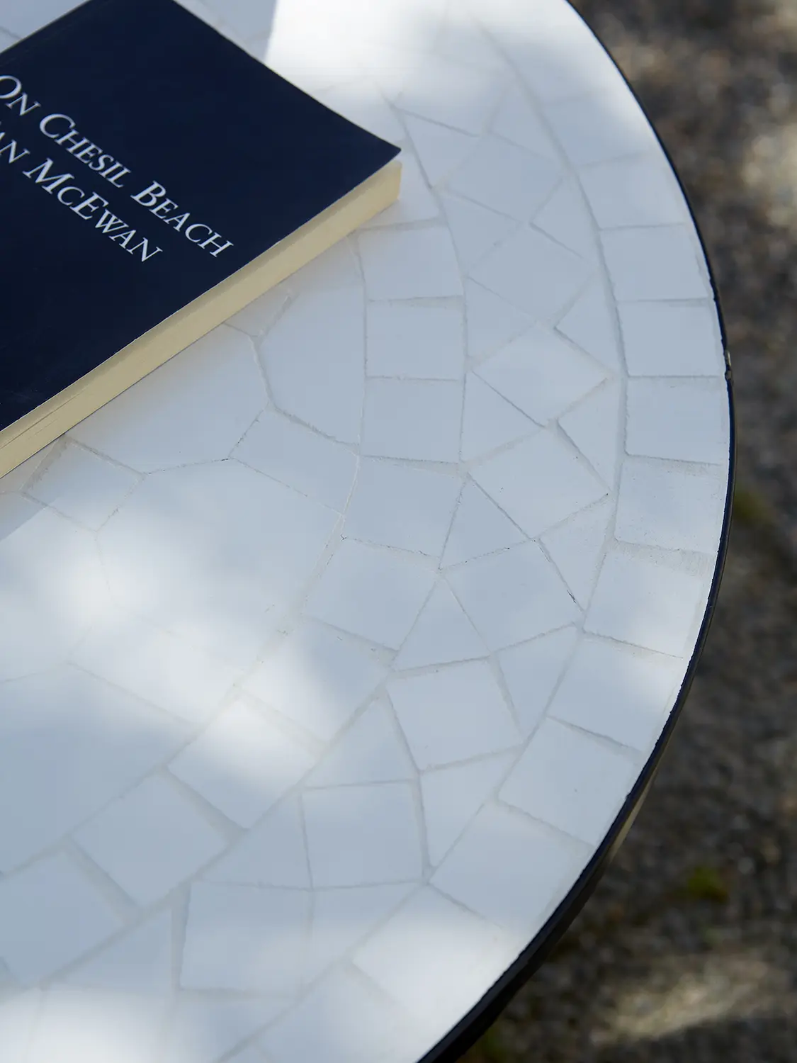 Venice/Trieste caféset svart/vit, Ø70 cm