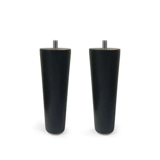 Gavelben konade runda i svartlackerad trä, 14 cm.2-pack.