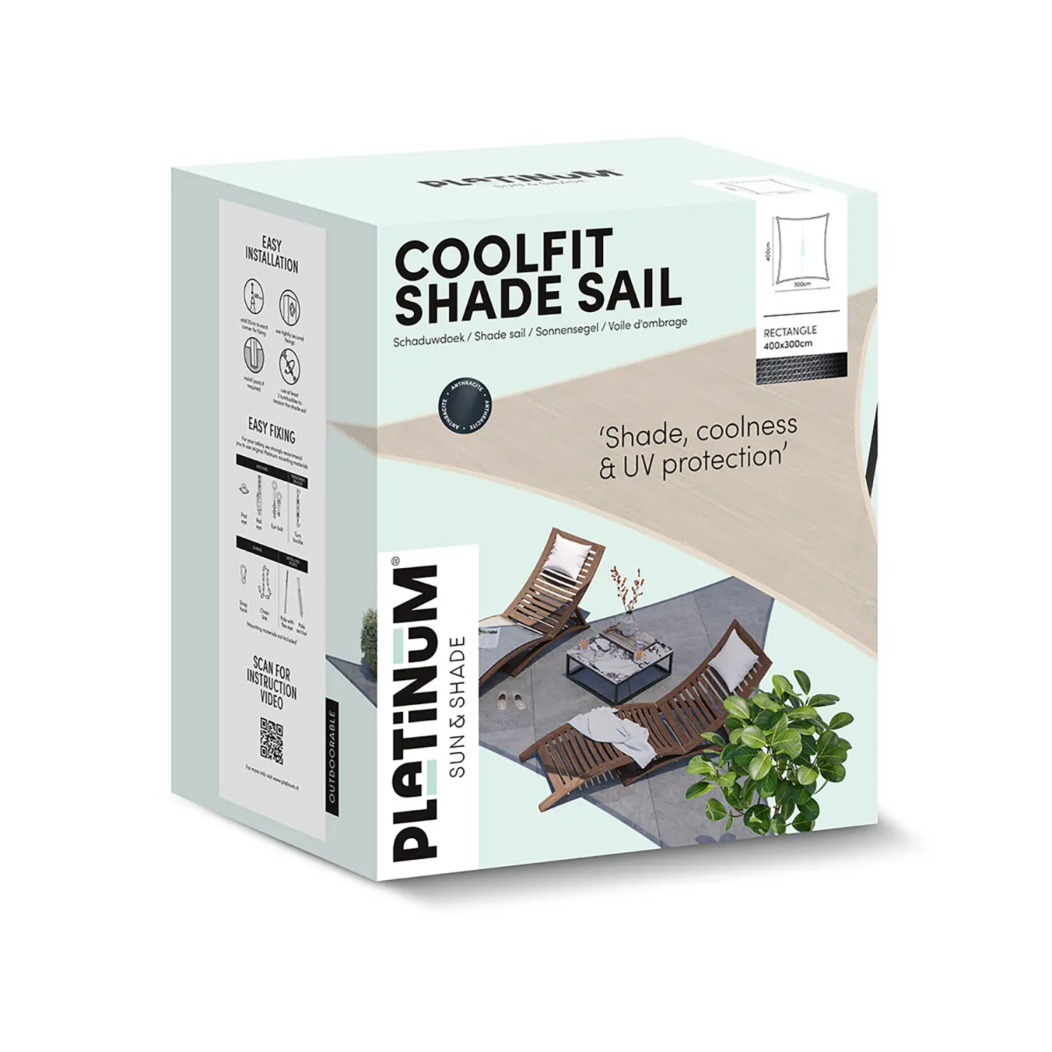 Coolfit® solsegel 400x300 cm