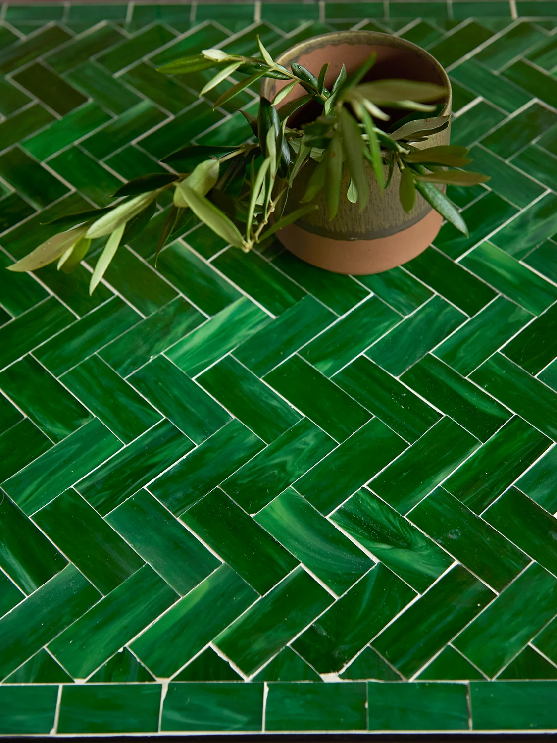 Venice/Trieste caféset svart/grön, 60x60 cm