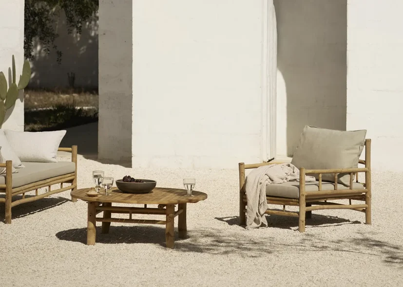Bambu loungegrupp natur/sand