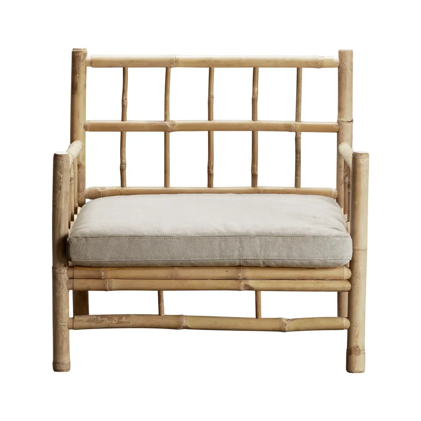 Bambu loungefåtölj natur/sand 76 cm