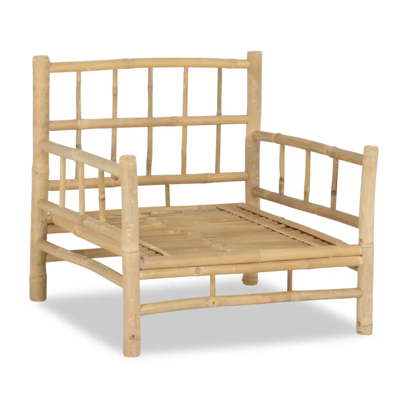 Bambu loungefåtölj natur/sand 76 cm