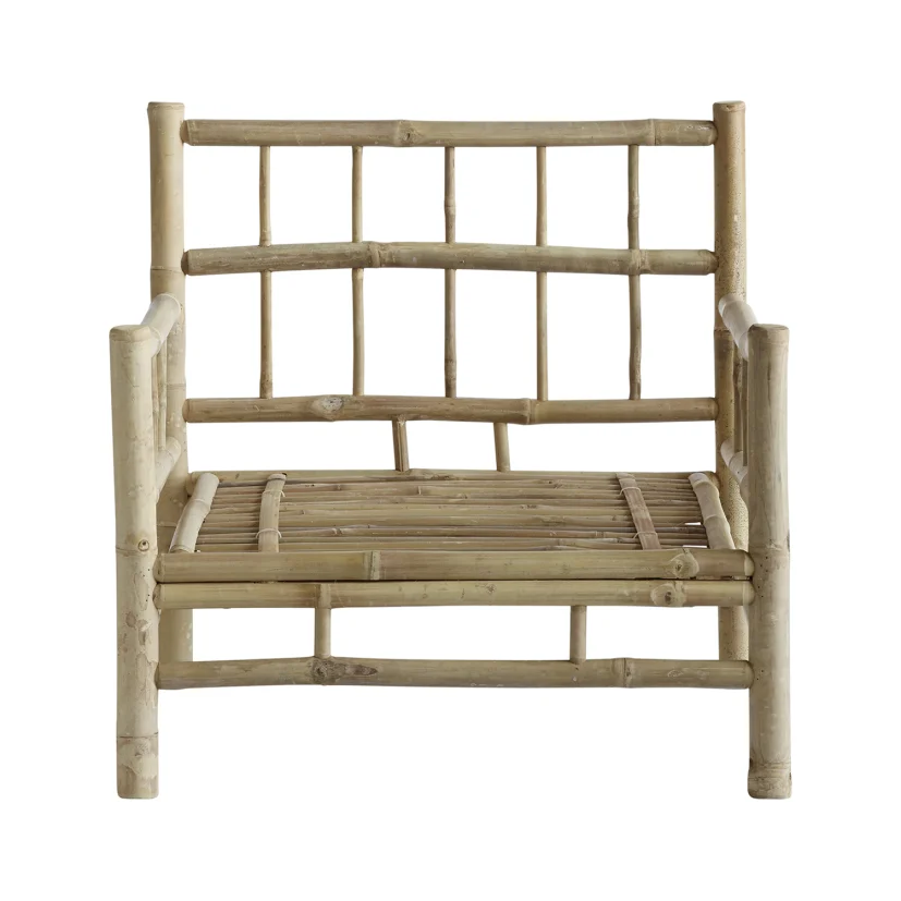 Bambu loungefåtölj natur/sand 76 cm