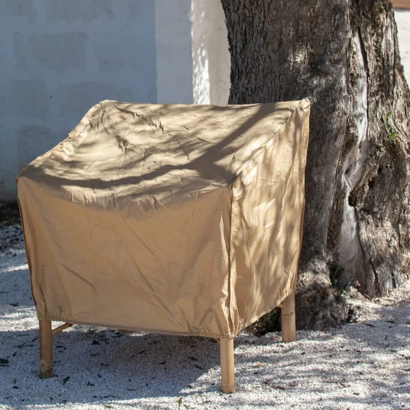 Bambufåtölj natur/sand 70 cm
