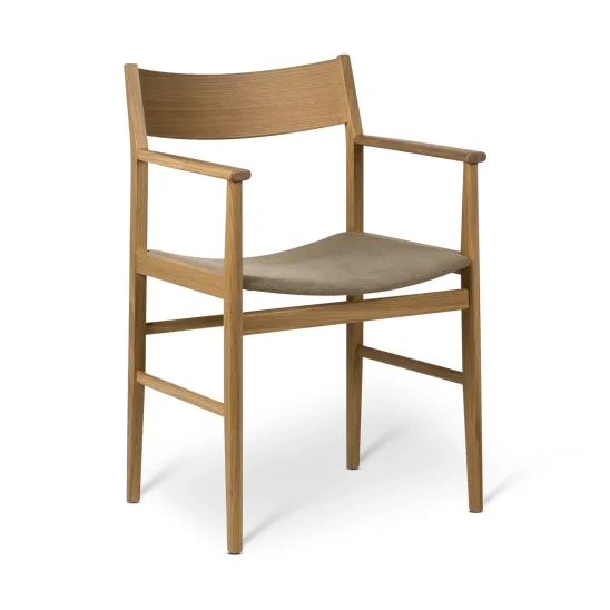 Mavis Siza karmstol vitpigmenterad mattlackad ek