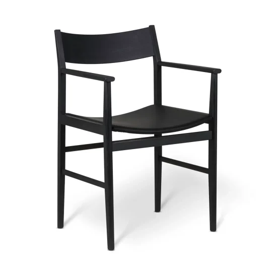 Mavis Siza karmstol svartlaserad ask