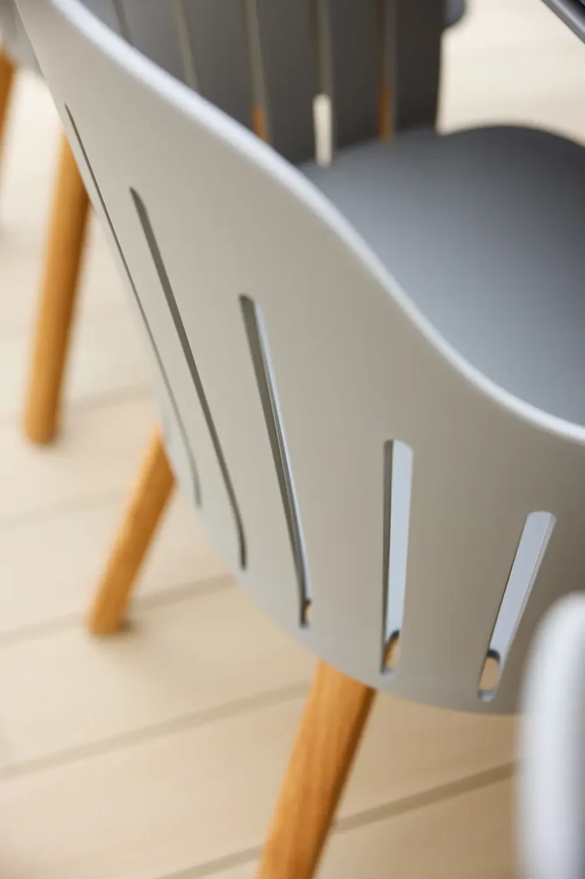 Choice matstol taupe/teak
