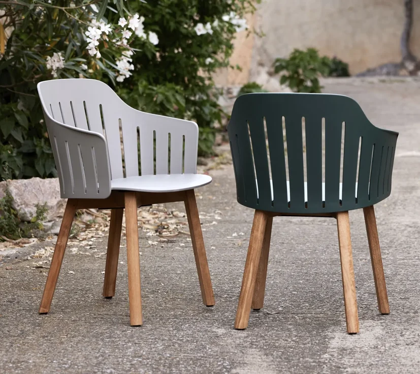 Choice matstol grön/teak