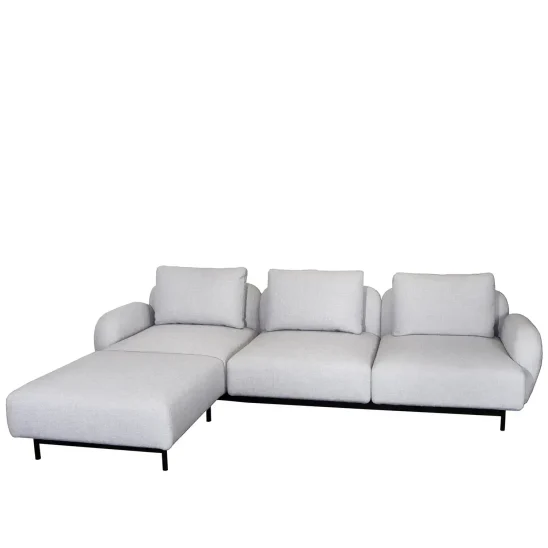 Aura 3-sitsdivansoffa med låga armstöd