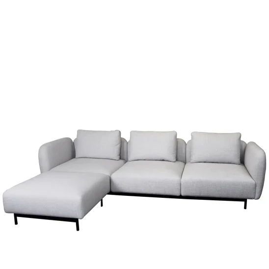 Aura 3-sitsdivansoffa med höga armstöd