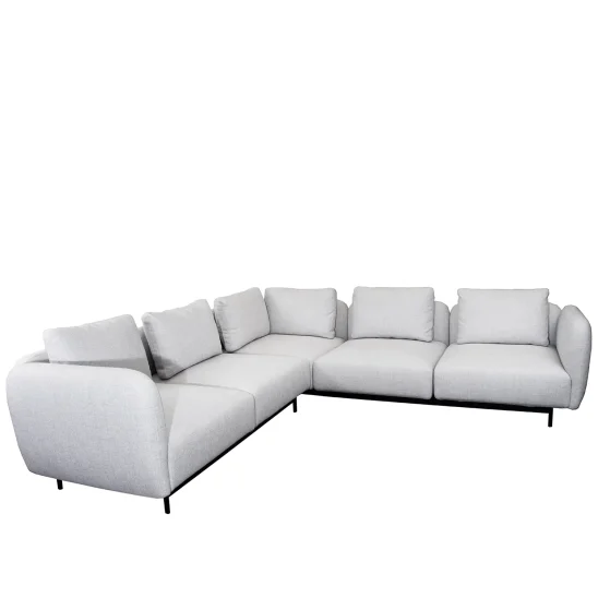 Aura hörnsoffa med höga armstöd