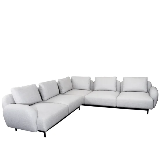 Aura hörnsoffa med låga armstöd