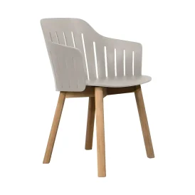 Choice matstol taupe/teak
