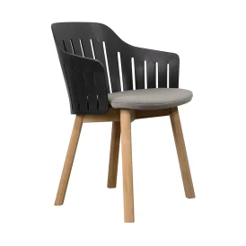 Choice matstol svart/teak med vadderad sits