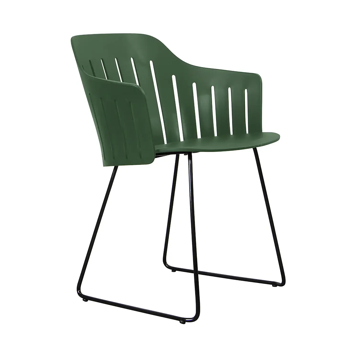 Choice matstol mörkgrön/svart med medar