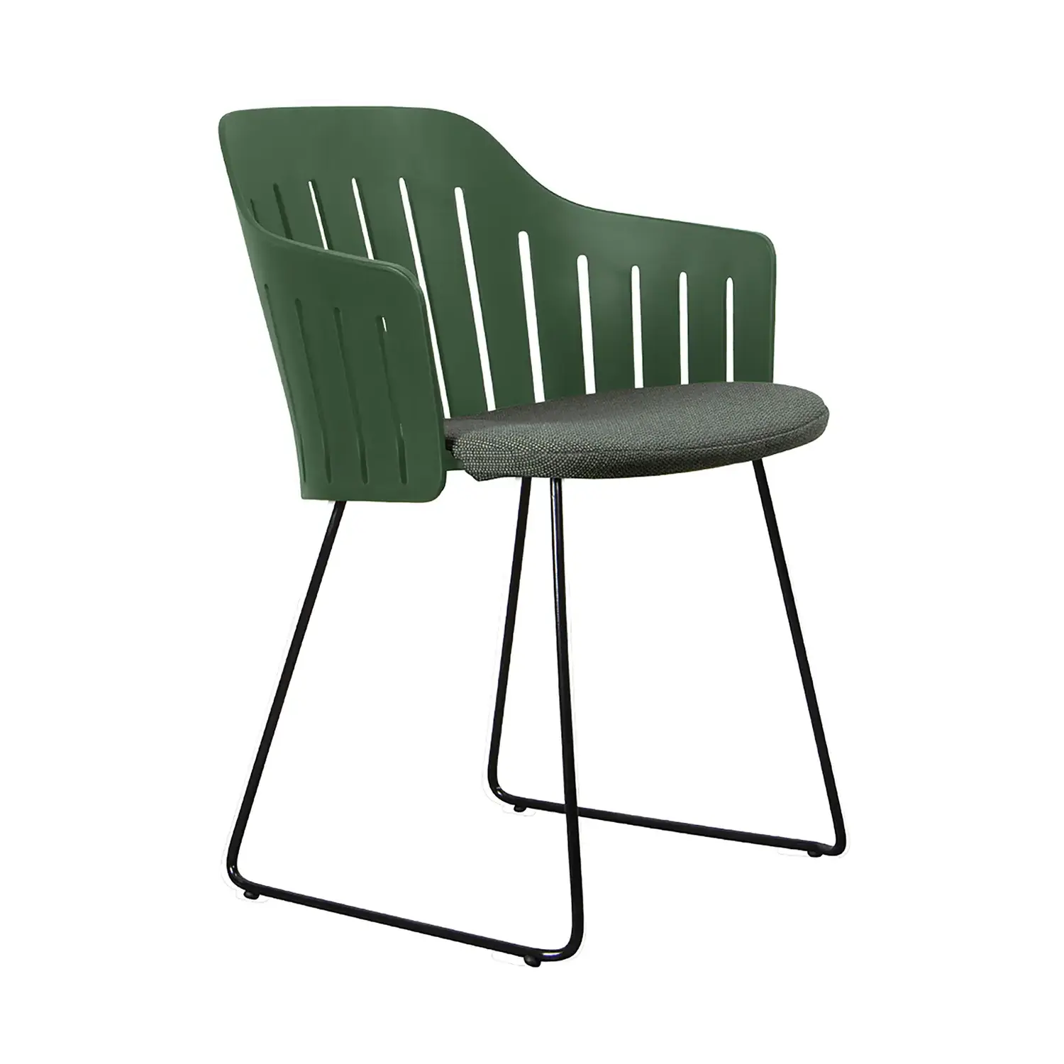 Choice matstol mörkgrön/svart med medar