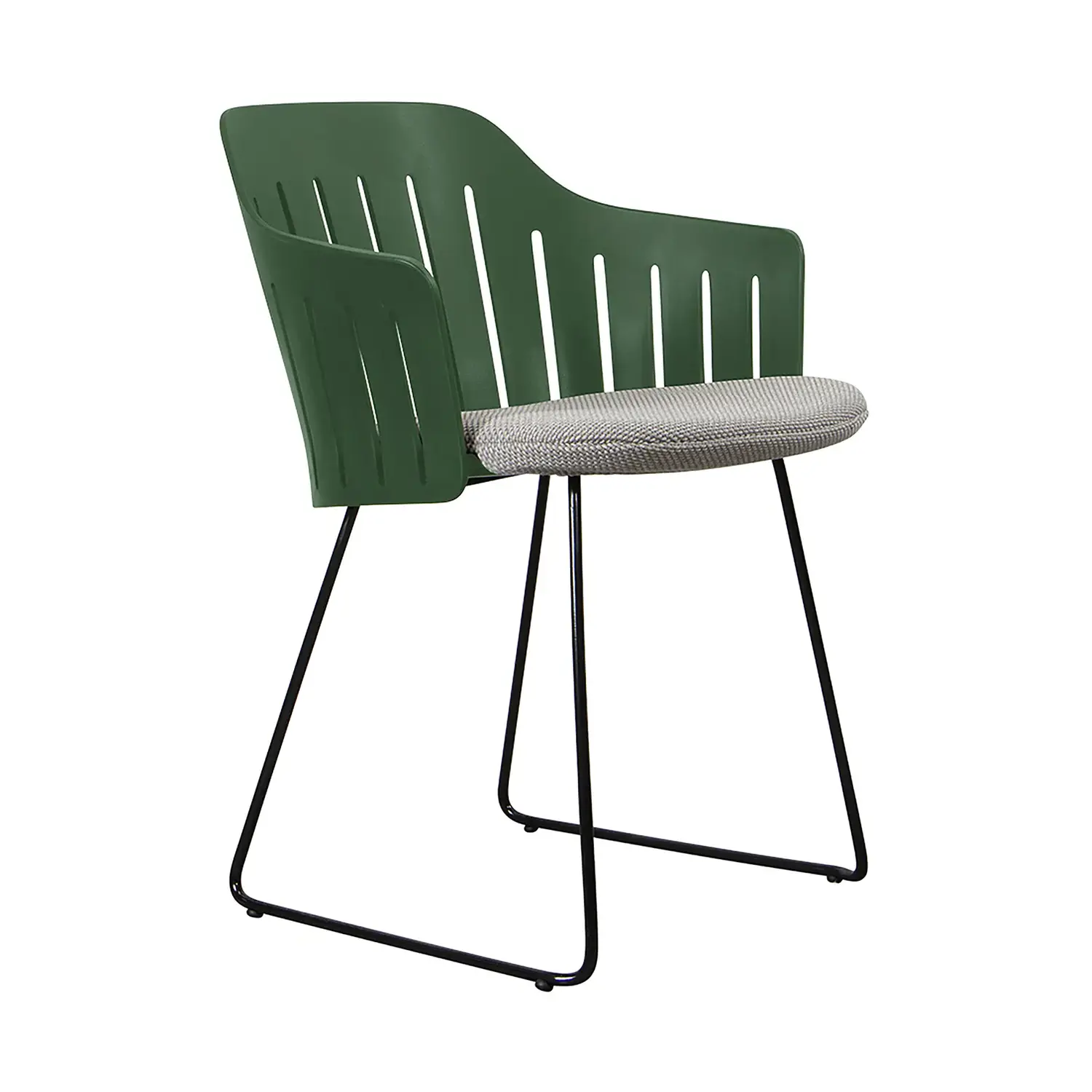 Choice matstol mörkgrön/svart med medar