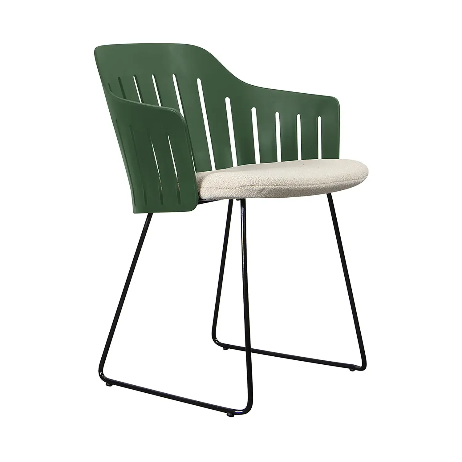 Choice matstol mörkgrön/svart med medar