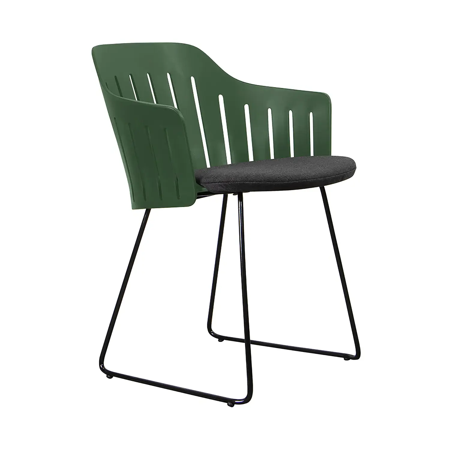 Choice matstol mörkgrön/svart med medar