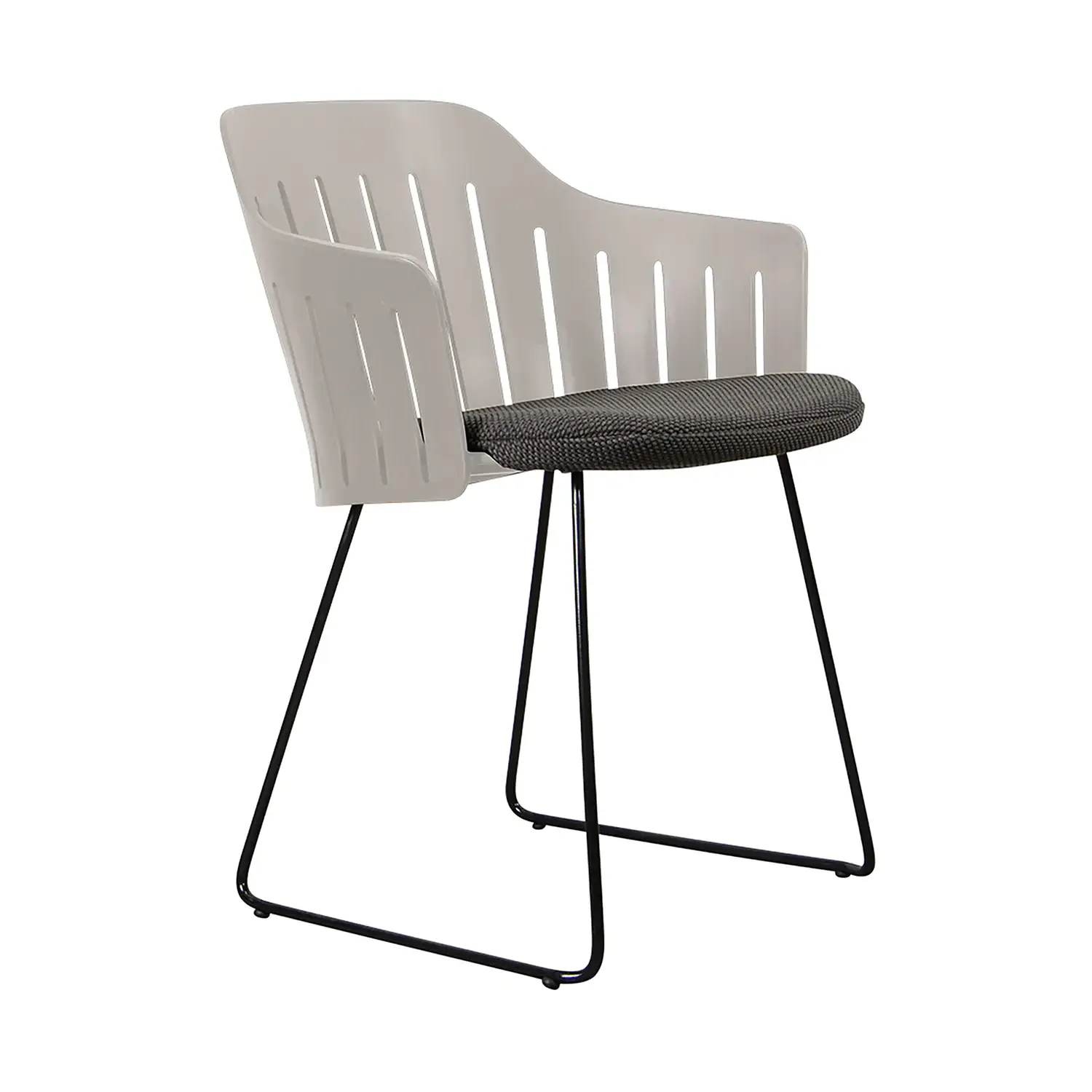 Choice matstol taupe/svart med medar