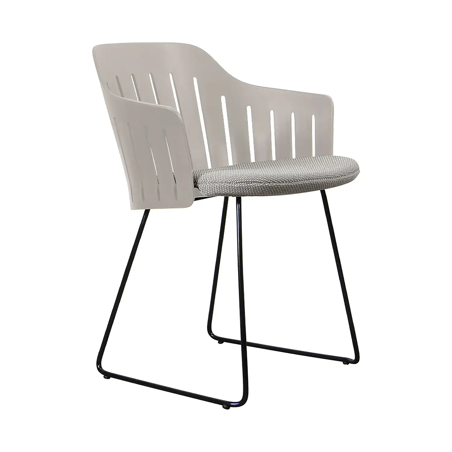 Choice matstol taupe/svart med medar