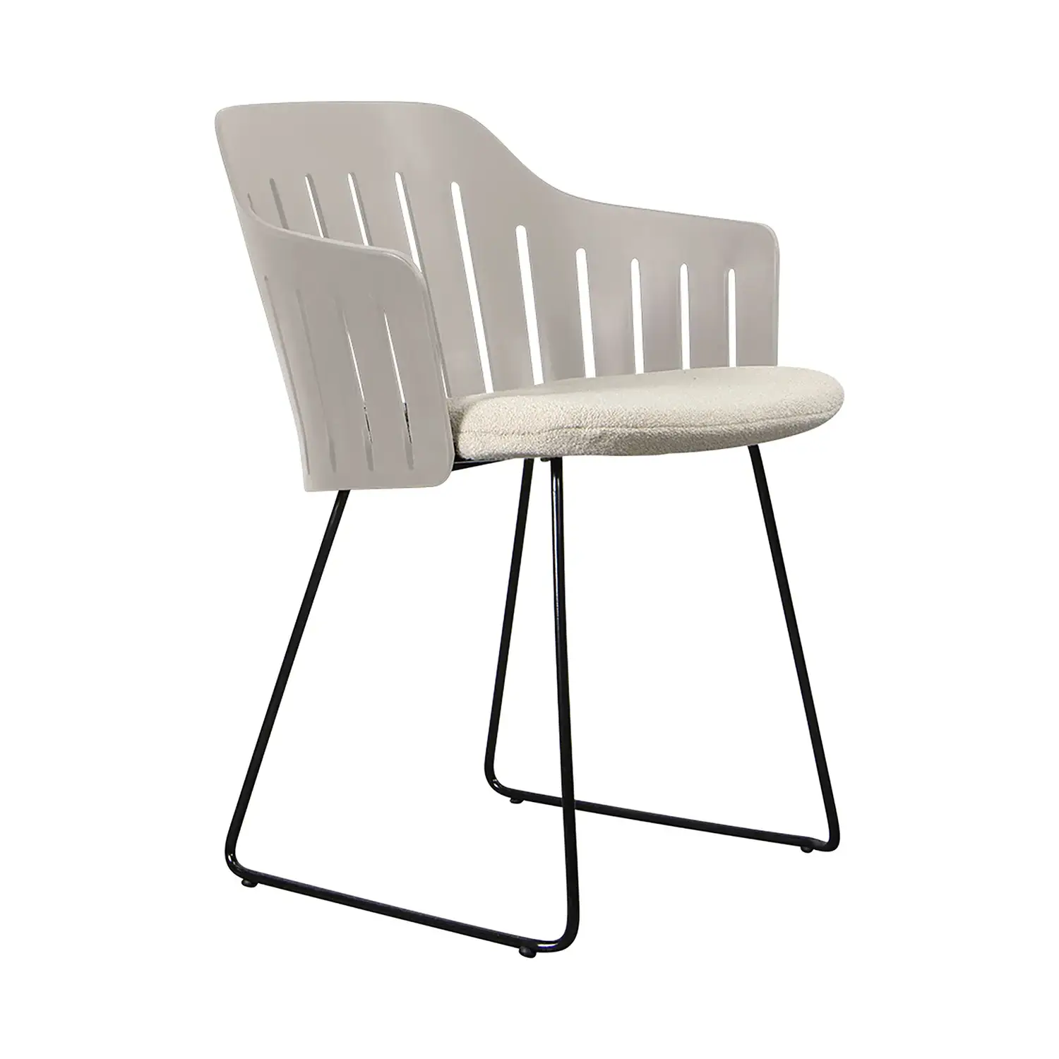 Choice matstol taupe/svart med medar