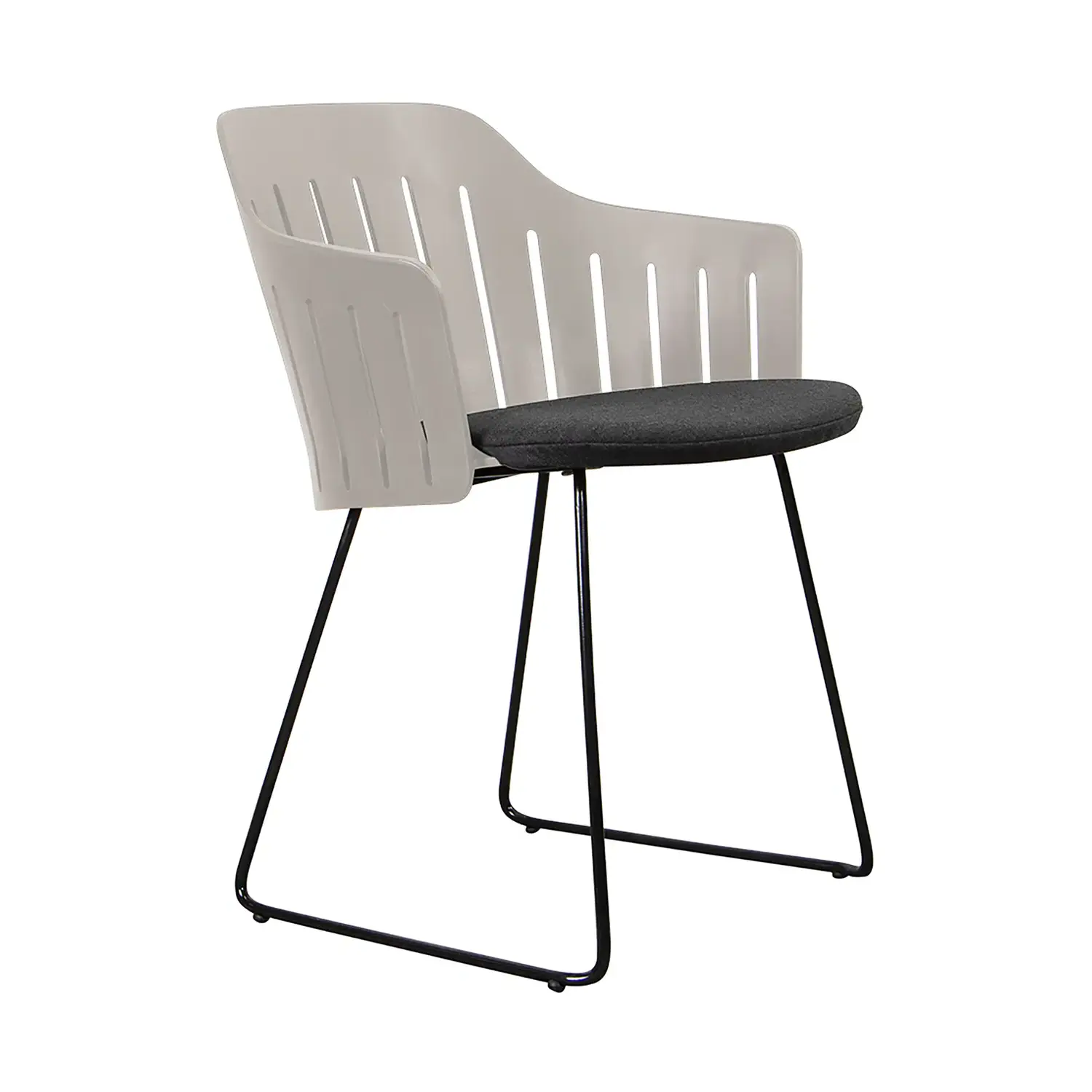 Choice matstol taupe/svart med medar