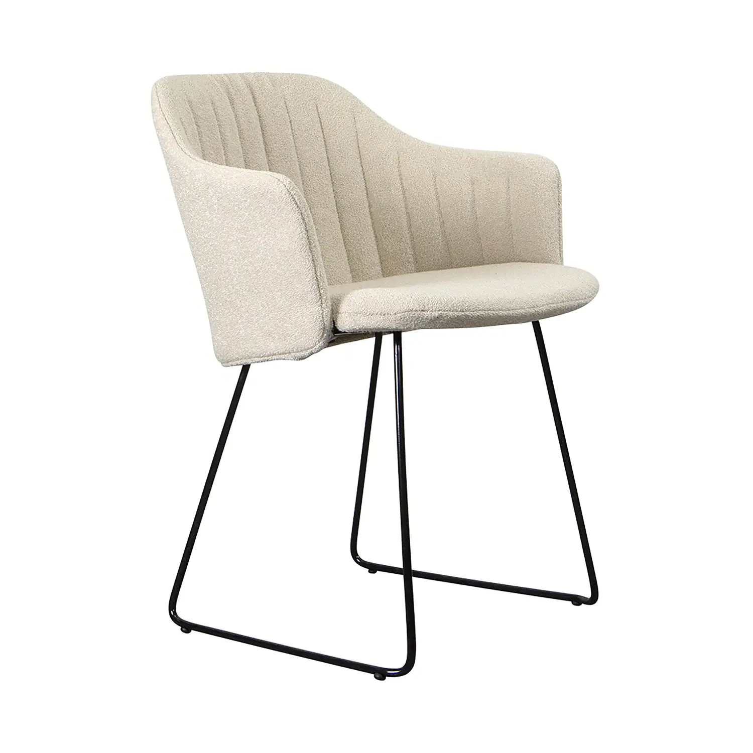 Choice matstol Sand Free/Svart med medar