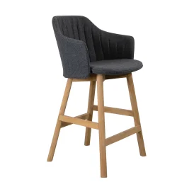 Choice barstol Mörkgrå Ambience/teak