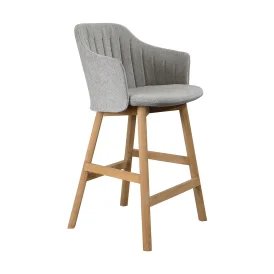 Choice barstol Ljusgrå Essence/teak
