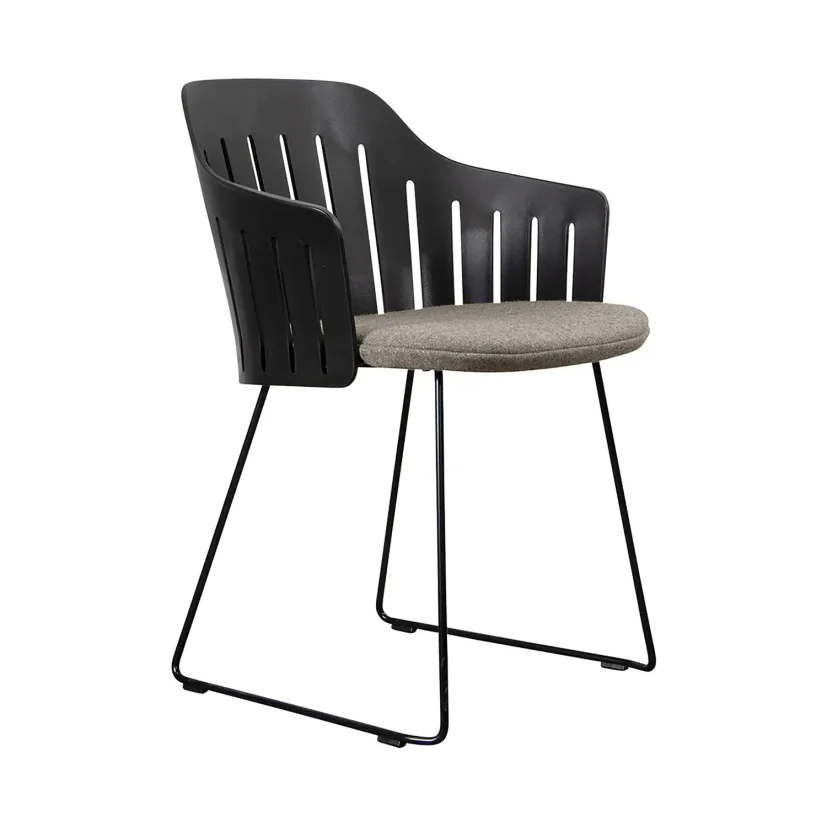 Choice matstol svart med medar (indoor)