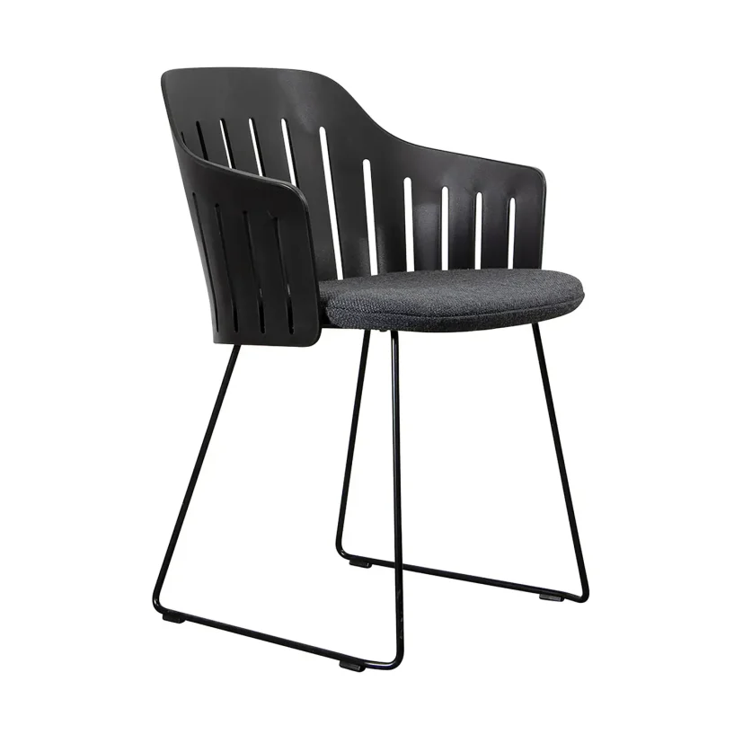 Choice matstol svart med medar (indoor)