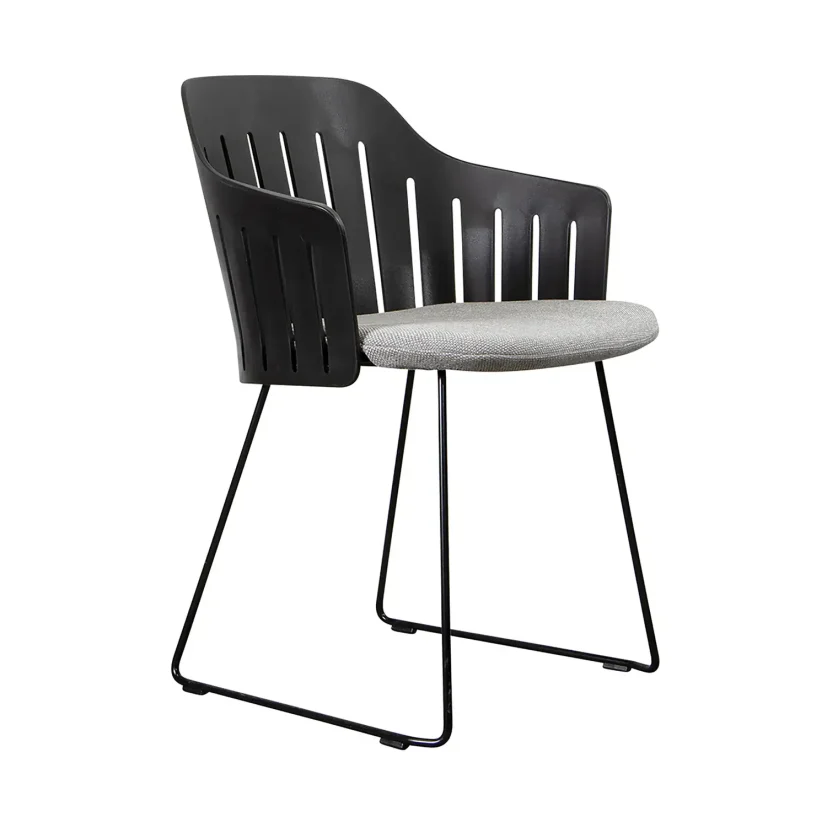 Choice matstol svart med medar (indoor)