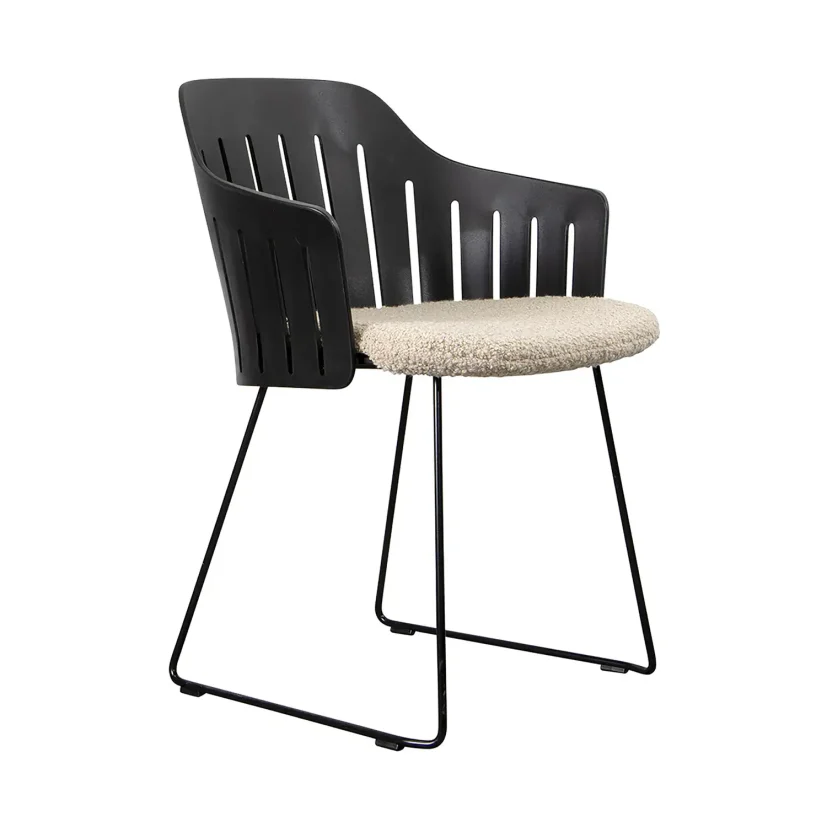 Choice matstol svart med medar (indoor)