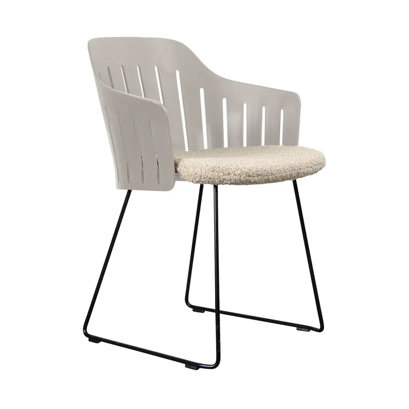 Choice matstol taupe med medar (indoor)