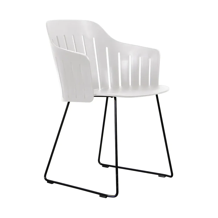 Choice matstol vit med medar (indoor)