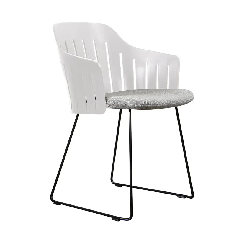 Choice matstol vit med medar (indoor)