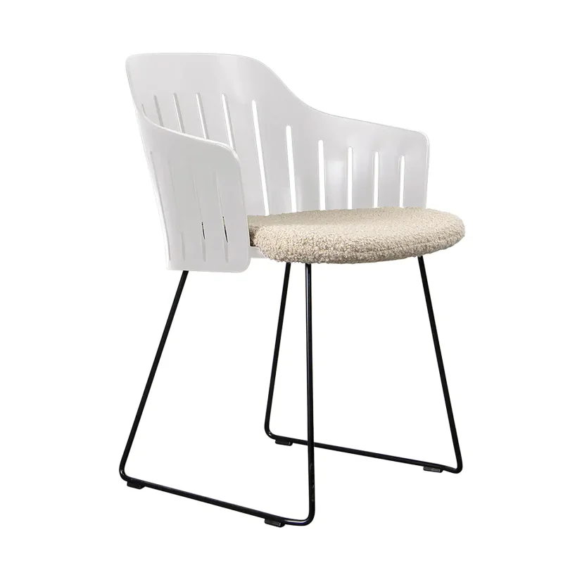 Choice matstol vit med medar (indoor)