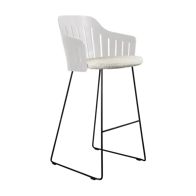 Choice barstol vit med medar (indoor)