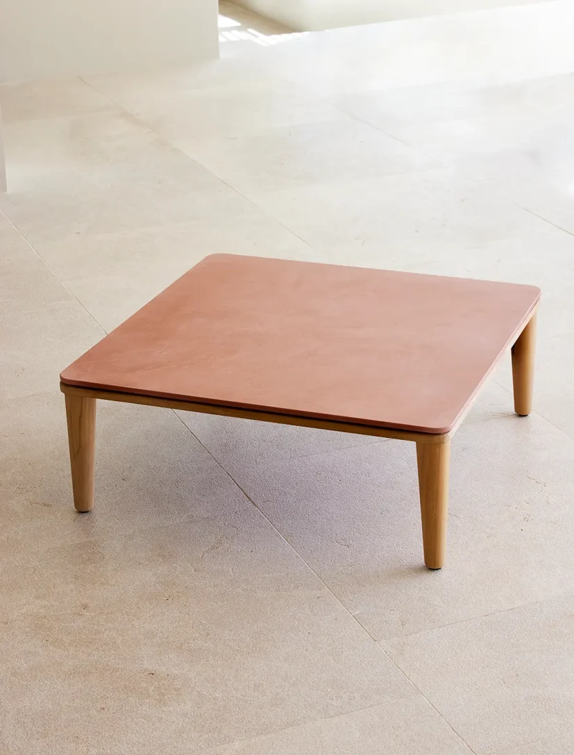 Capture soffbord Teak/Terracotta 55x55 cm