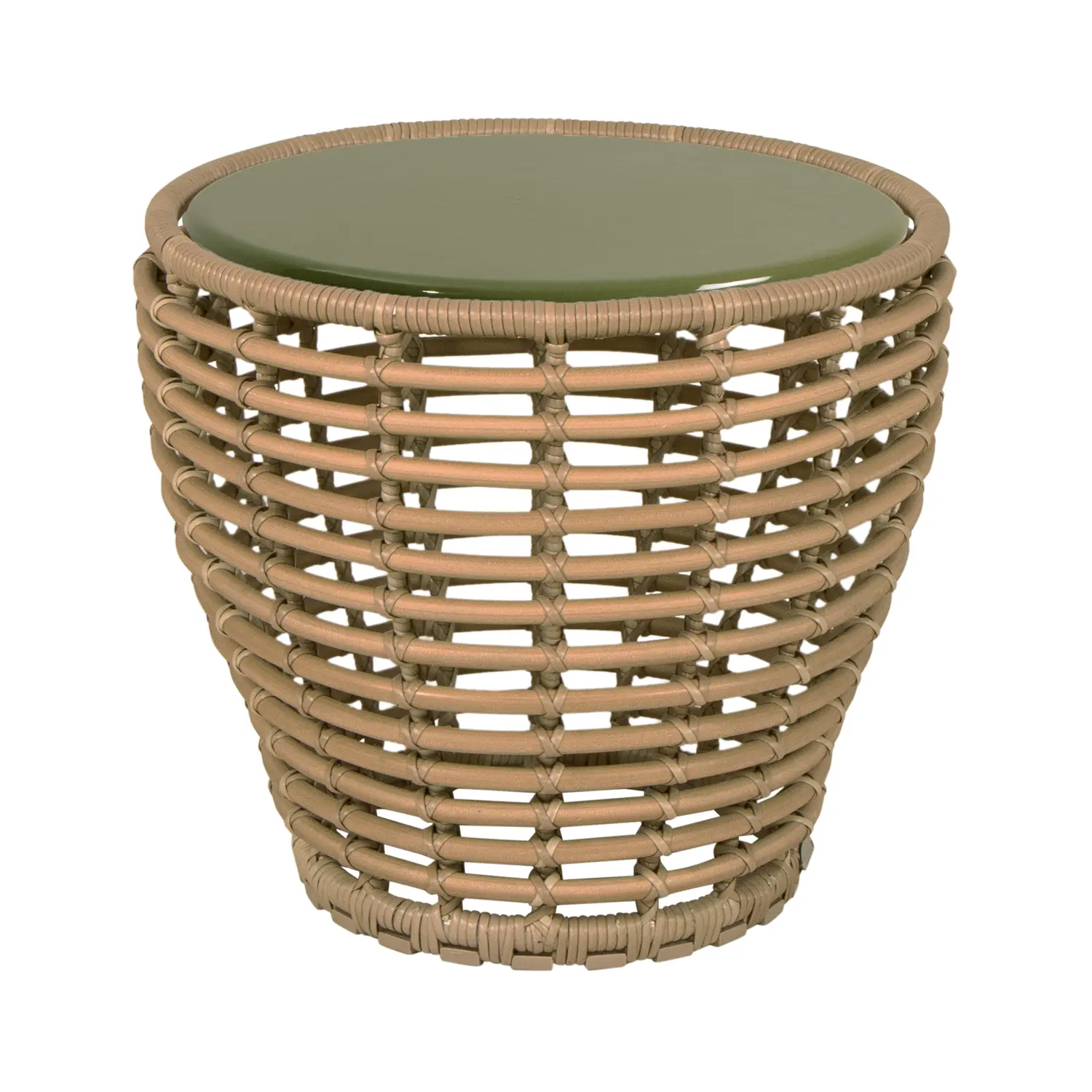 Basket sidobord natur/lavasten Ø50 cm