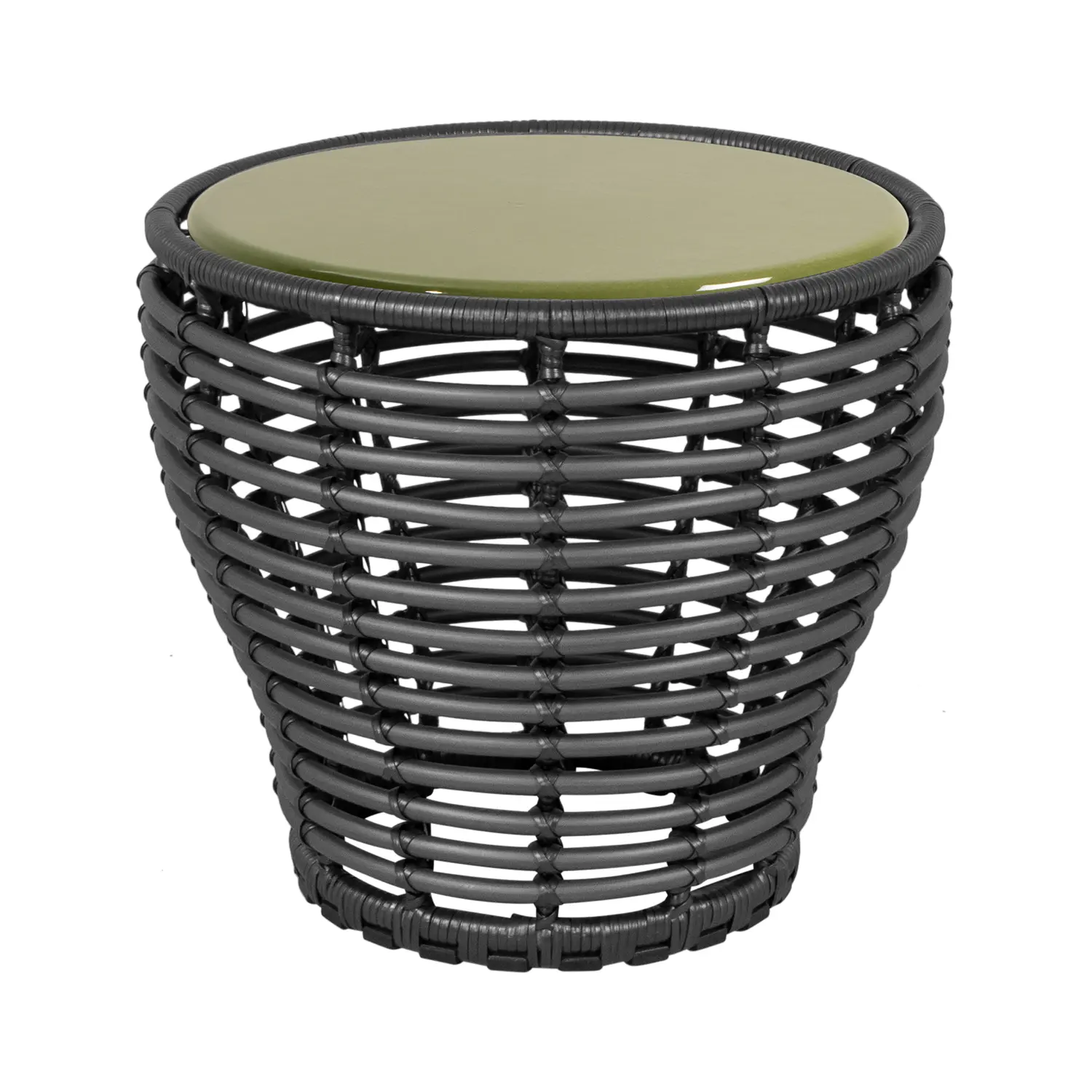 Basket sidobord grafitgrå/lavasten Ø50 cm