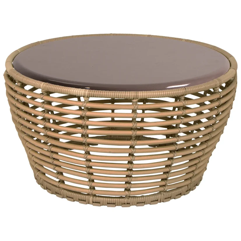Basket soffbord natur/lavasten Ø75 cm