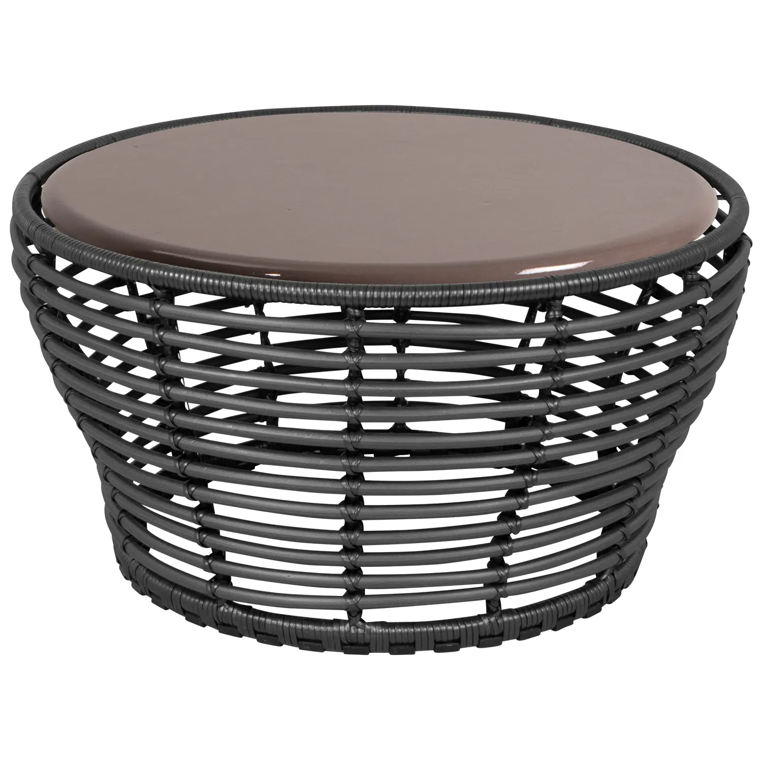 Basket soffbord grafitgrå/lavasten Ø75 cm