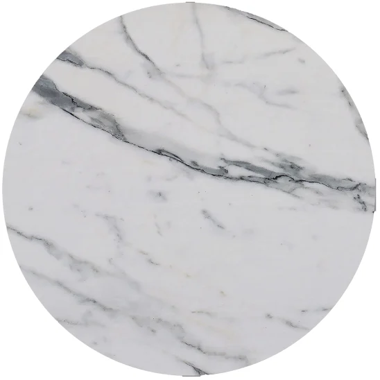 On Top™ bordsskiva HPL White Marble Ø60 cm